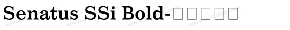 Senatus SSi Bold字体转换